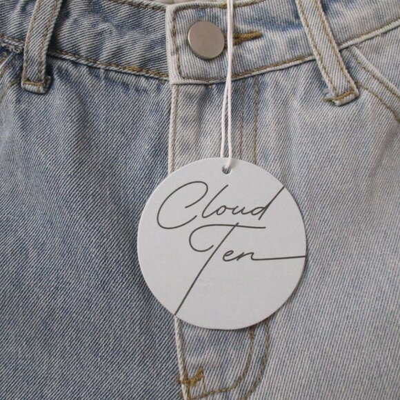 Cloud Ten Color Block Denim Jean Shorts Size M - Picture 3 of 6